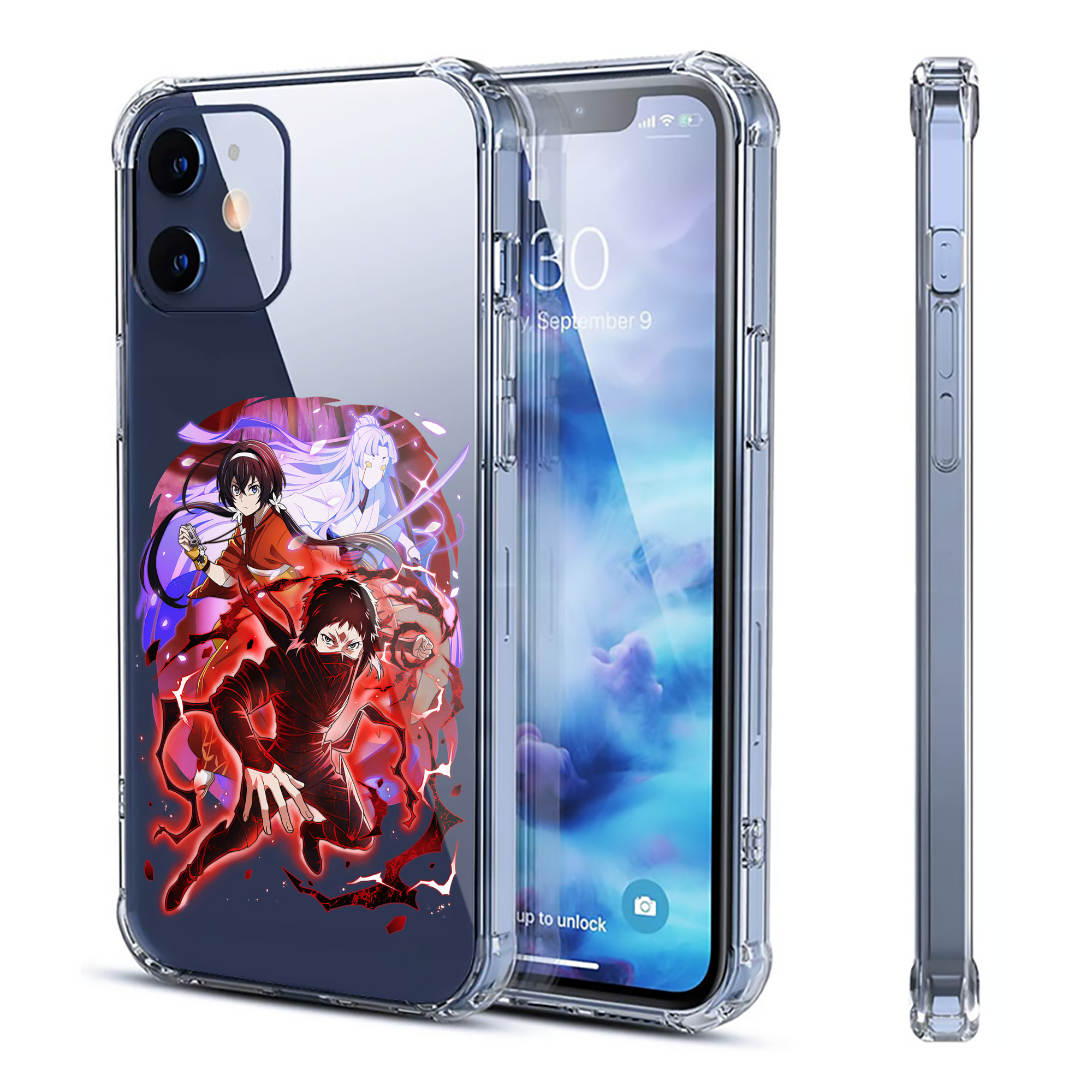 （画像用） 文豪ストレイドッグス Bungo Stray Dogs 【iPhone 12シリーズ対応】透明スマホケース（クリアソフトケース）